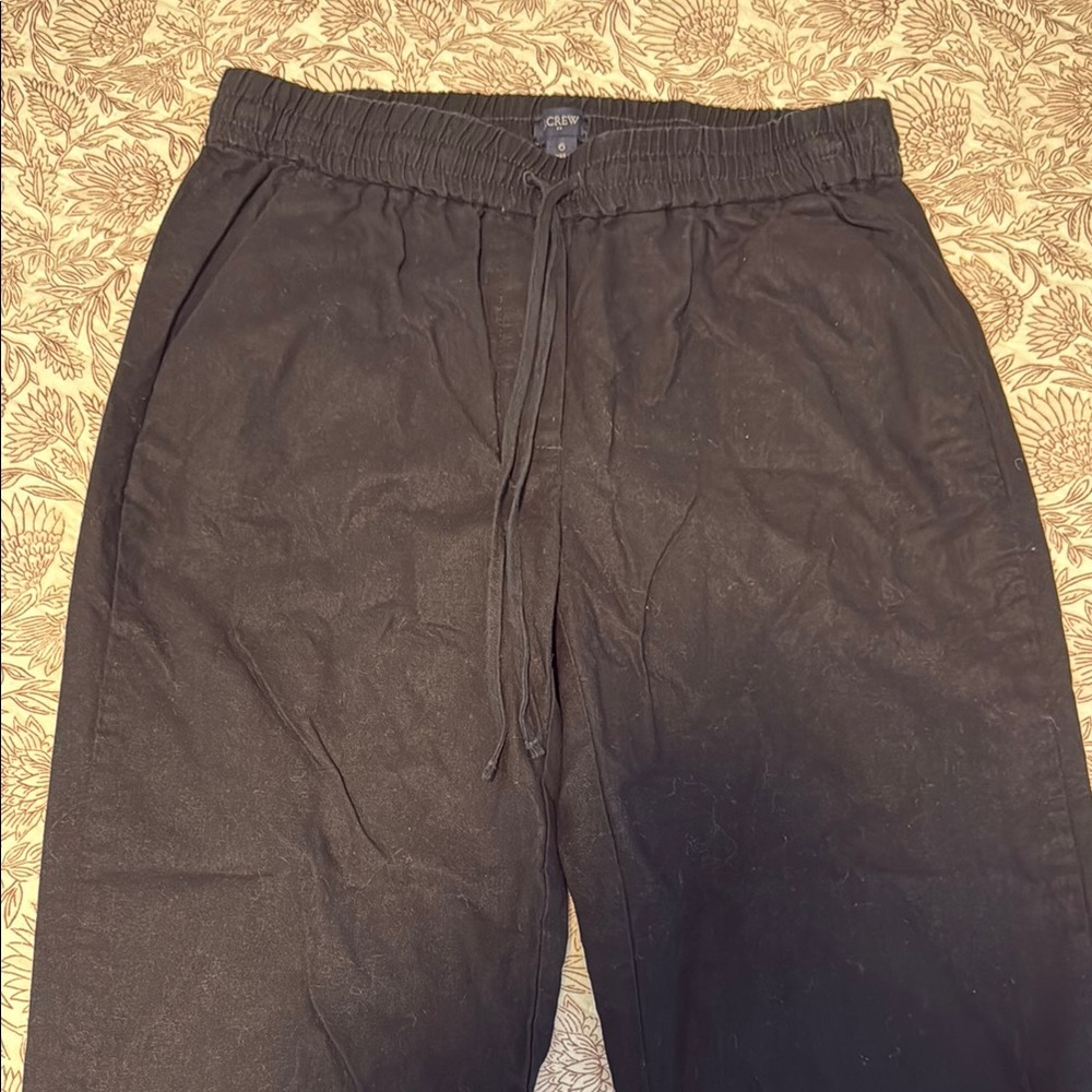 J Crew Women’s Black Linen Pant Size 6